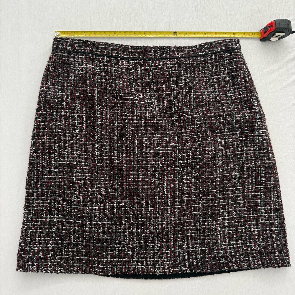 Ann Taylor Black and Red Tweed Pencil Skirt